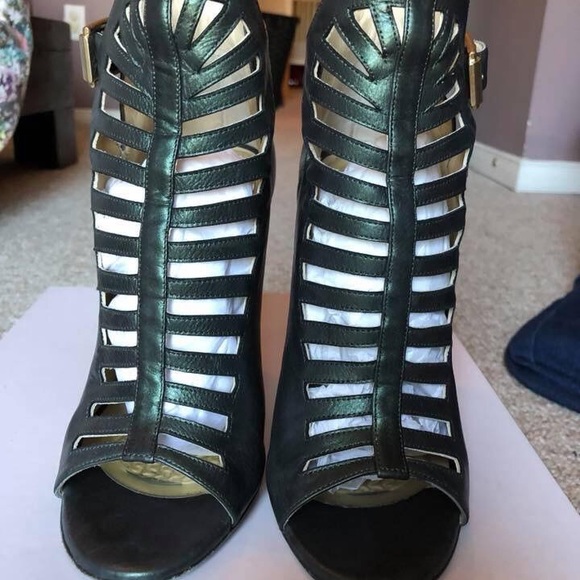 Jimmy Choo (Saks exclusive) open toed bootie. - Picture 2 of 5